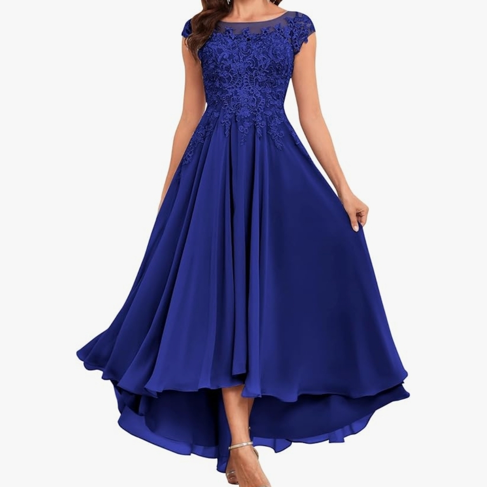 Chic Royal Blue Evening Gown
